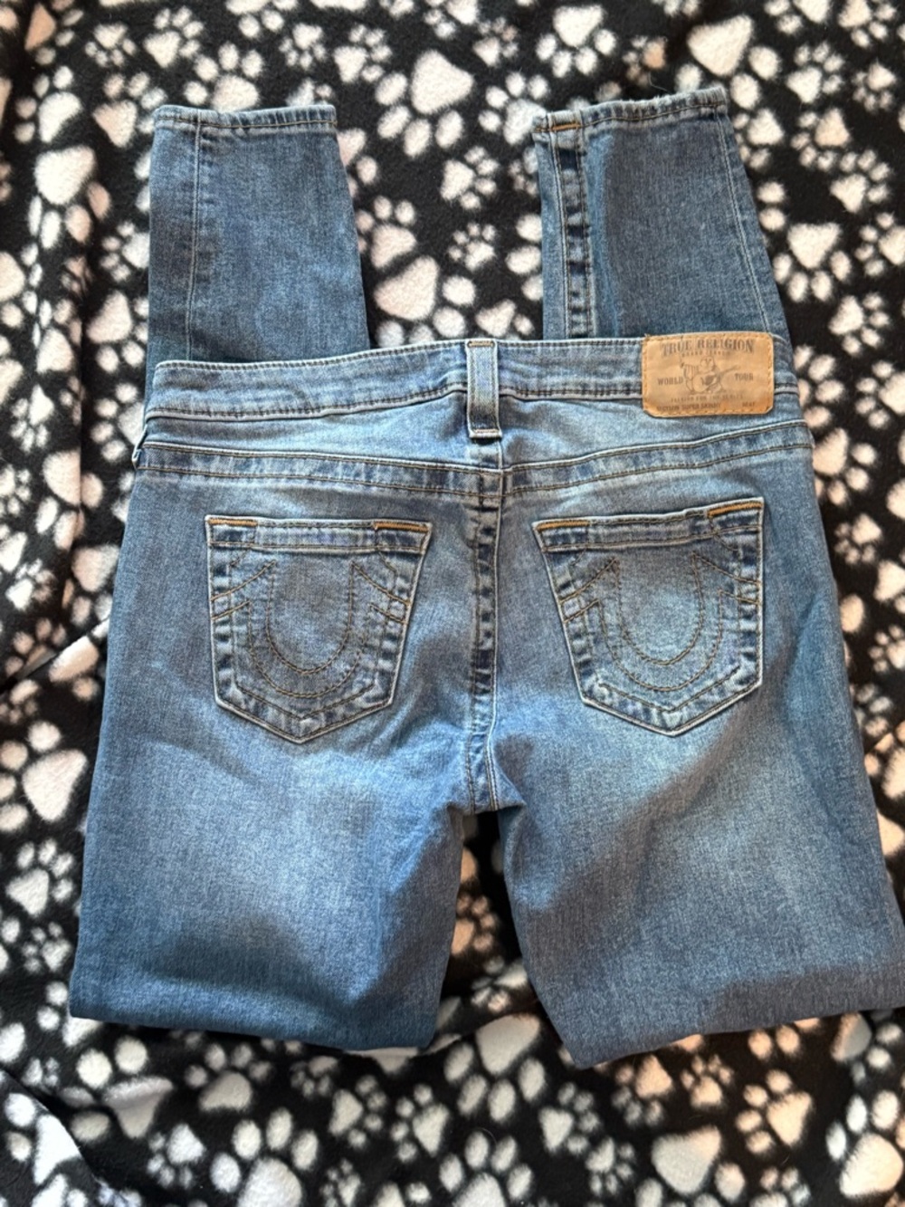 True Religion Section Super Skinny Jeans Size 28 Medium Wash Stretch